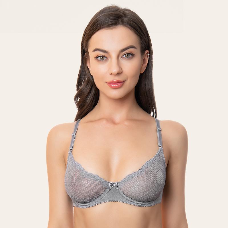 Lepel Soft Lace UNLined Demi Divided Cup Underwire Bra 36C