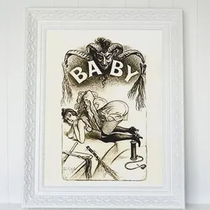 pornhint Pornhint DDLG Art Print Daddy Dom Little Girl Punishment Spanking Poster