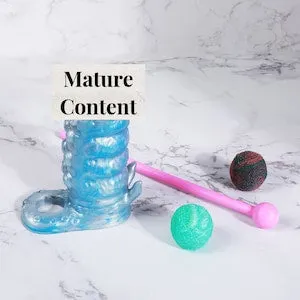 pornhint Pornhint Fantasy Silicone Dildo with 3 Balls Eggs Adult Sex Toy for Women Men, Alien Dildo with Suction Cup,Kegel Eggs Mature