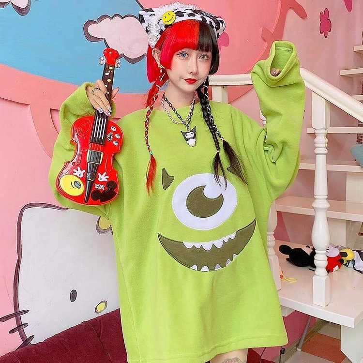 Green Funny Monster Tee Shirt SE0710