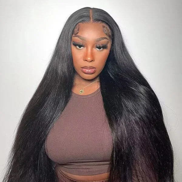 13X6 Lace Frontal Wigs Long Straight Human Hair Wig Transparent Lace Wigs For Women