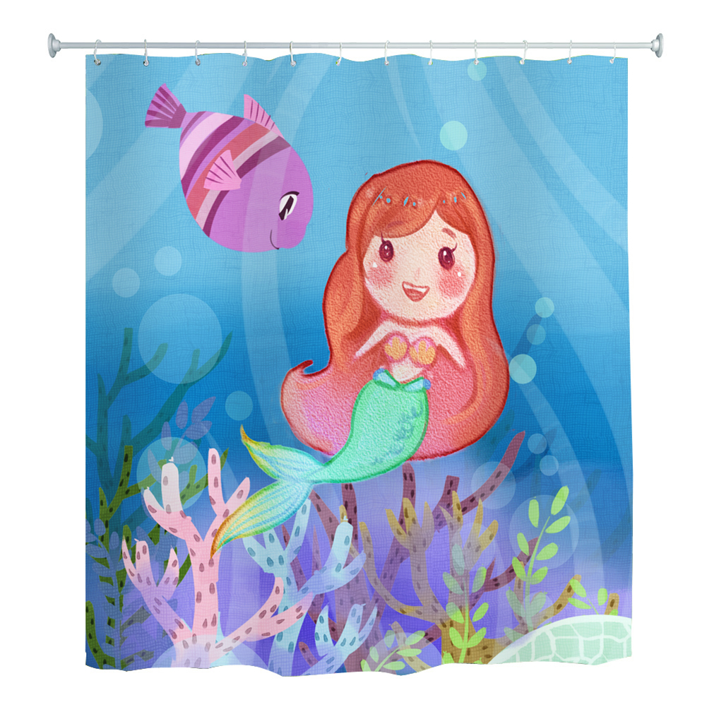 Waterproof Shower Curtain Beauty Fish Print Bathing Cover with 12 Hooks (B, 501 Original
Waterproof Shower Curtain Beauty Fish Print Bathing Cover with 12 Hooks (B, 501 Original
