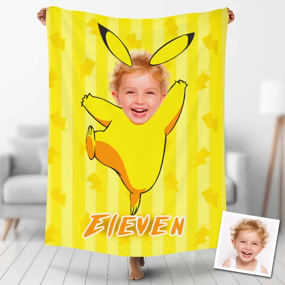 Custom Blankets Personalized Pokemon Pikachu Blanket