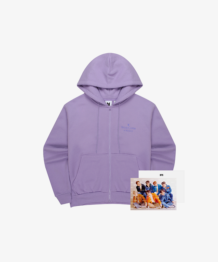 BTS Yet to Come Zip-Up Hoodie (Lavender)