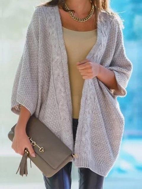 Bat Sleeve Knitted Sweater Cardigan - Shop Trendy Women's Clothing | LoverChic