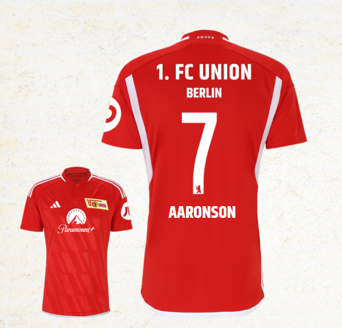 FC Union Berlin Brenden Aaronson 7 Heim Trikot 2023 2024