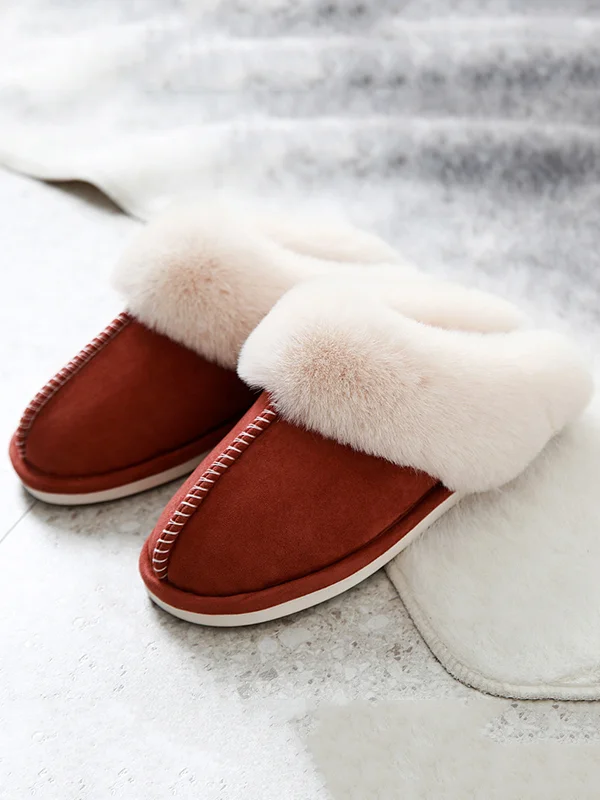 Indoor Warm Faux Fur Non-Slip Keep Warm Slippers