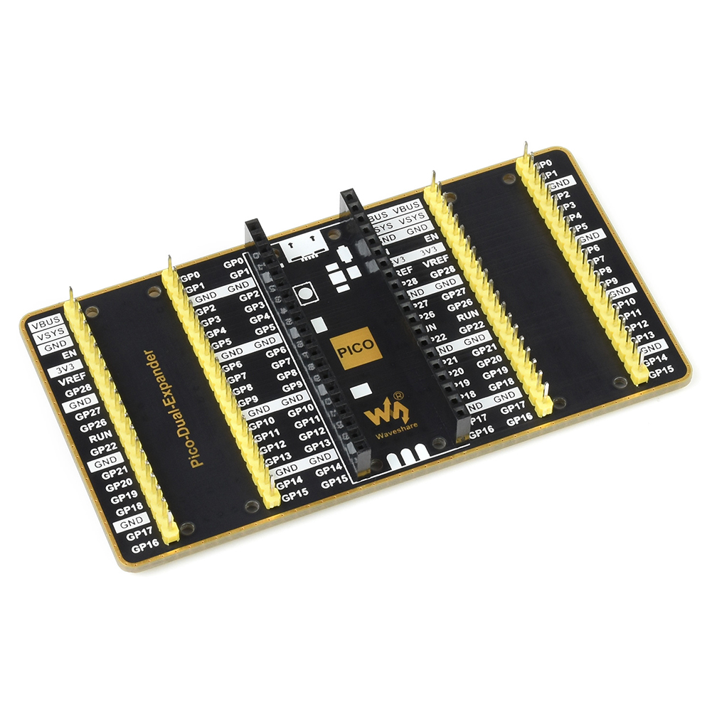USB Power Two Sets of Male Headers Dual GPIO Expander for Raspberry Pi PICO, 501 Original
USB Power Two Sets of Male Headers Dual GPIO Expander for Raspberry Pi PICO, 501 Original