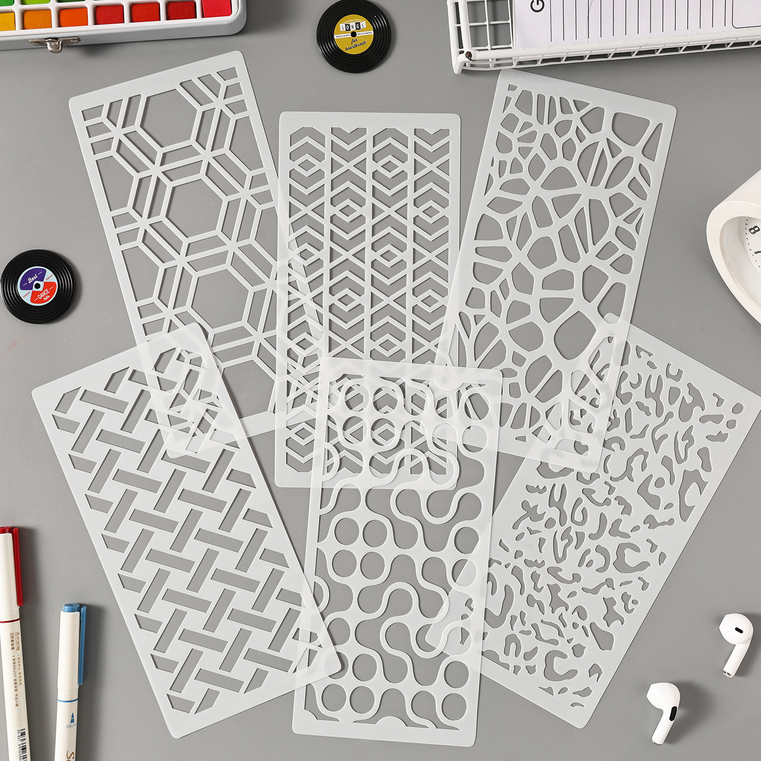 Hollow Template - Dot Line Universe Series Vintage Patterns Painting Stamp  1.63