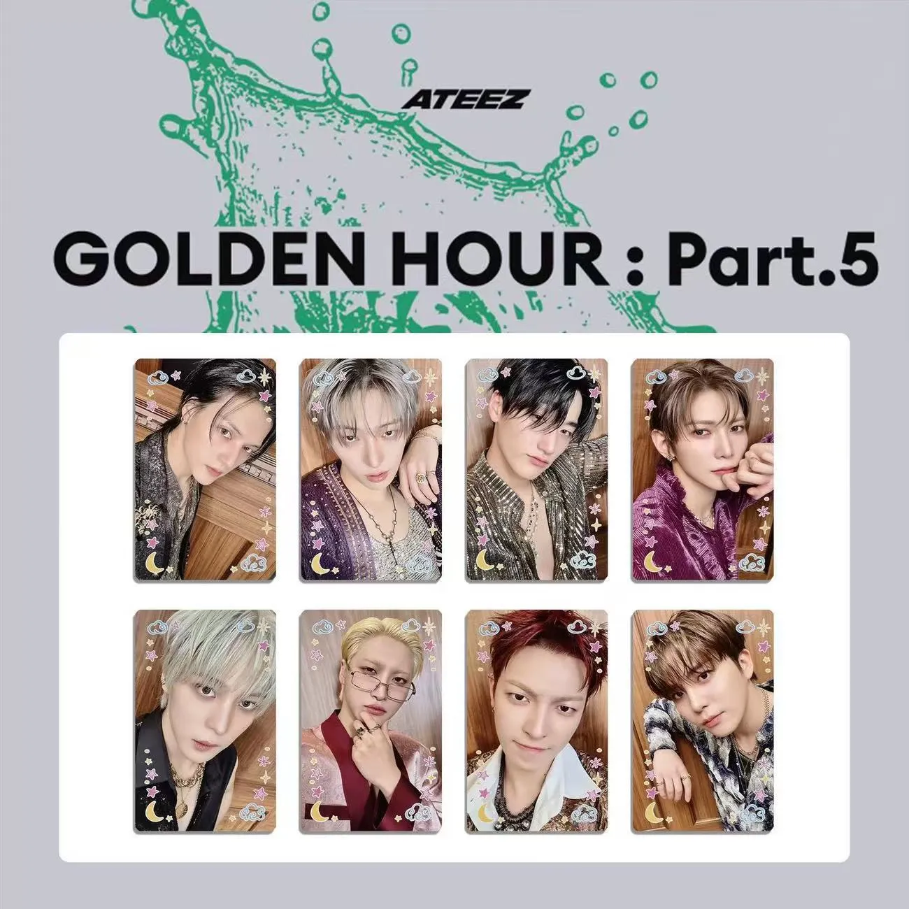 ATEEZ　GOLDEN HOUR Part.4　JPFC特典トレカ　5セット ATEEZ GOLDEN HOUR : Part.5 Album Cards