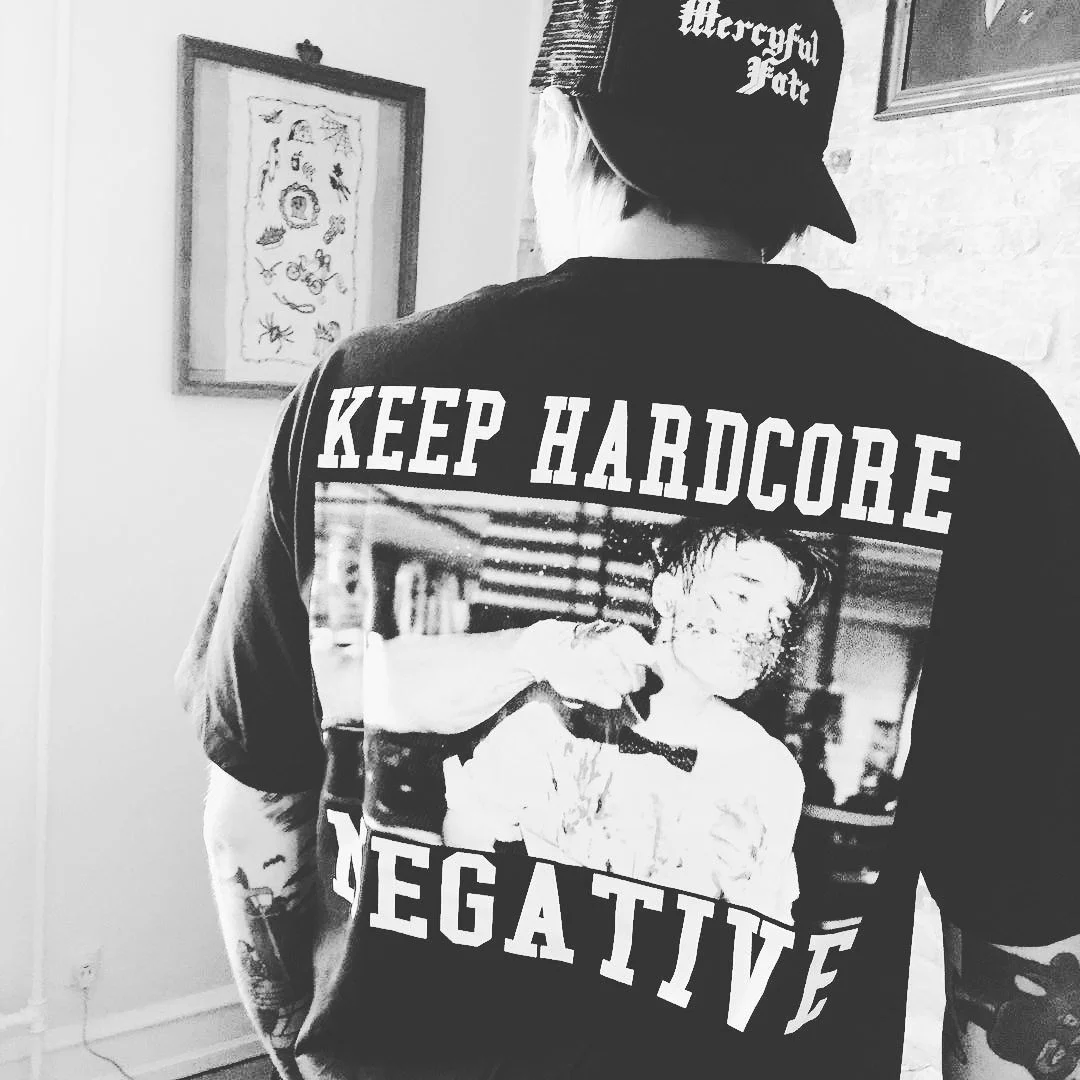 Keep Hardcore Negative printed T-shirt -  