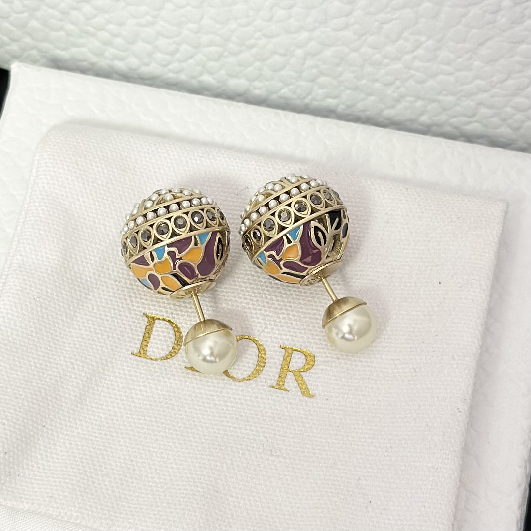 Dior Enamel Earrings