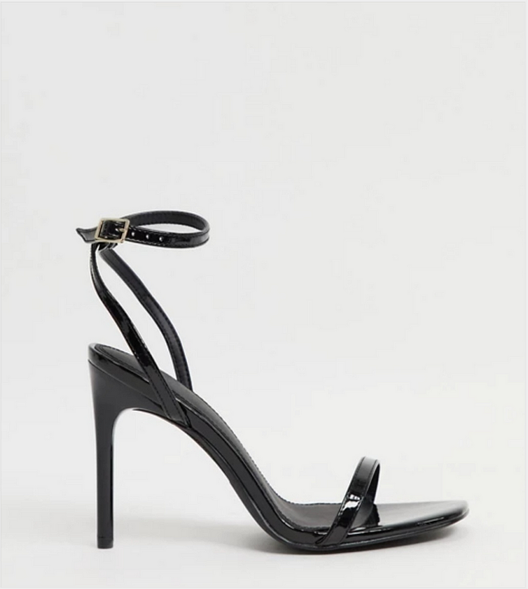 Custom Made Black Patent Leather Ankle Strap High Heel Sandals |FSJ Shoes