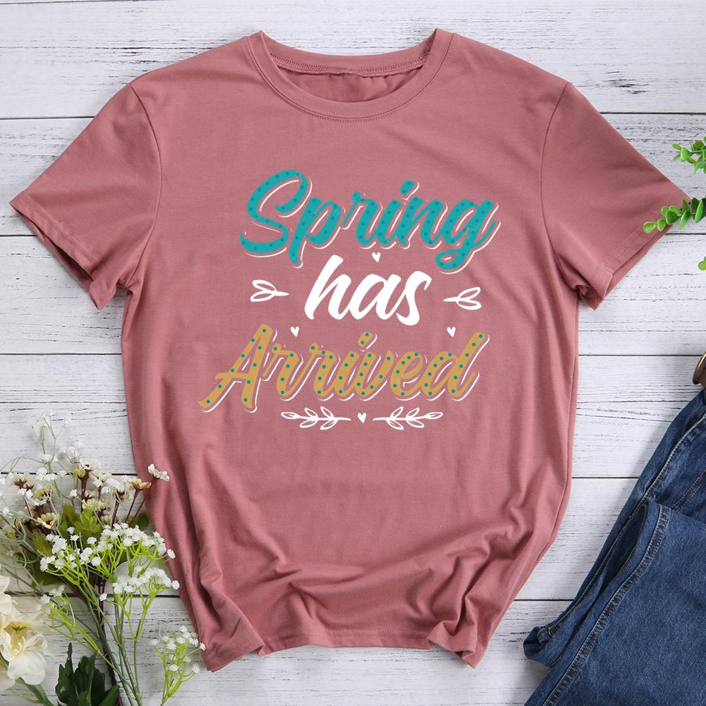 spring has arrived Round Neck T-shirt-017182-Guru-buzz