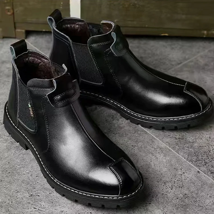 TIMSMEN American casual retro medium handmade leather shoes,work wear