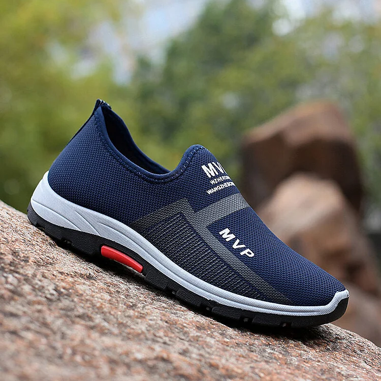 Men Mesh Breathable Outdoor Slip Resistant Slip On Sneakers