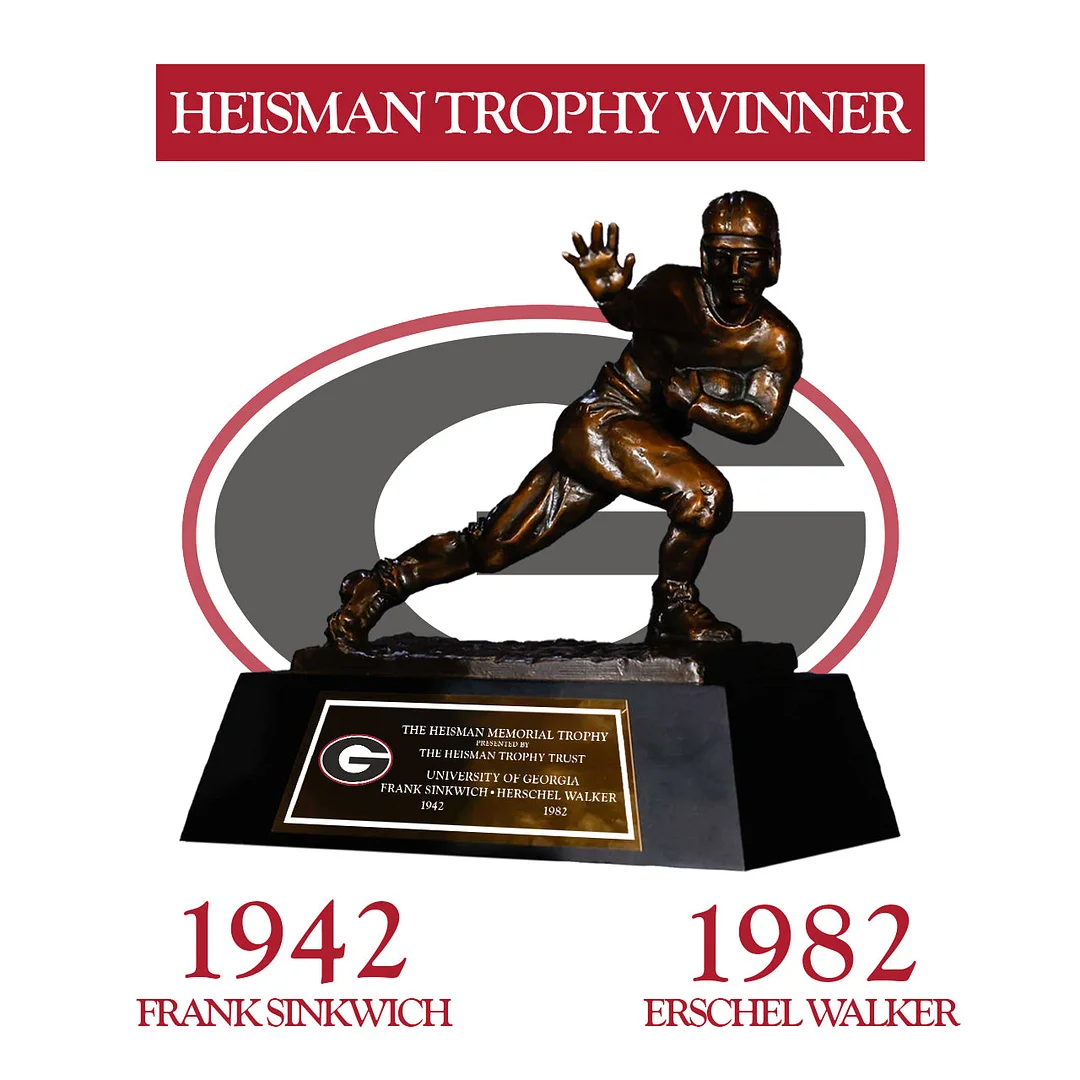 Georgia Bulldogs 1942/1982 NCAA Heisman Trophy