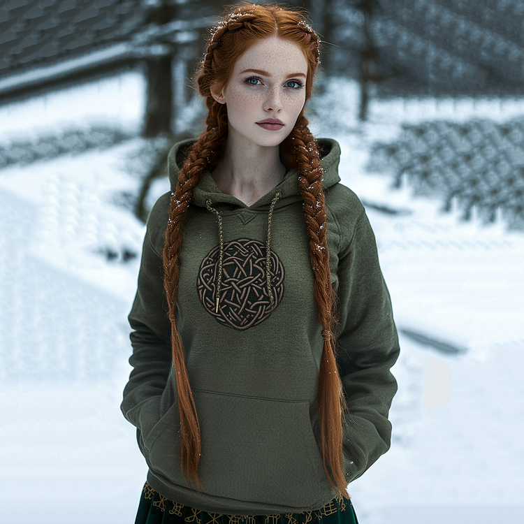 Vintage Tribal Celtic Chunky Cozy Hoodie