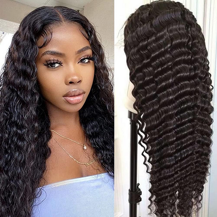 50% Off! Deep Wave 13X4 Lace Front Wig