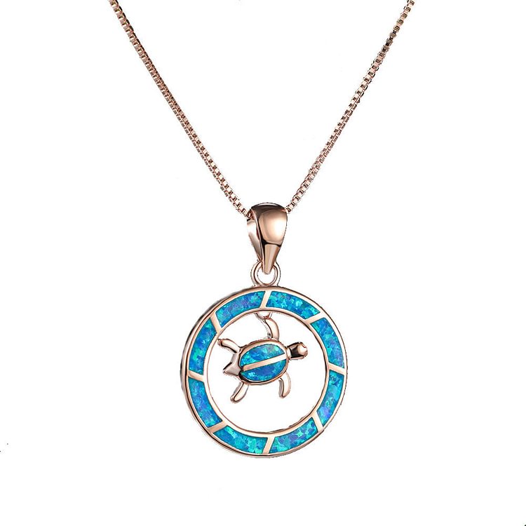 Fashion Circle Turtle Necklace