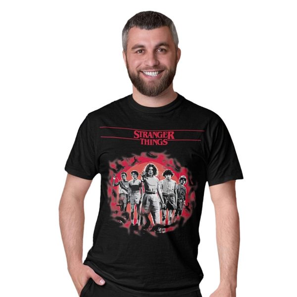 Stranger Things Mens Characters T-Shirt - Life is Beautiful for You - SheChoic