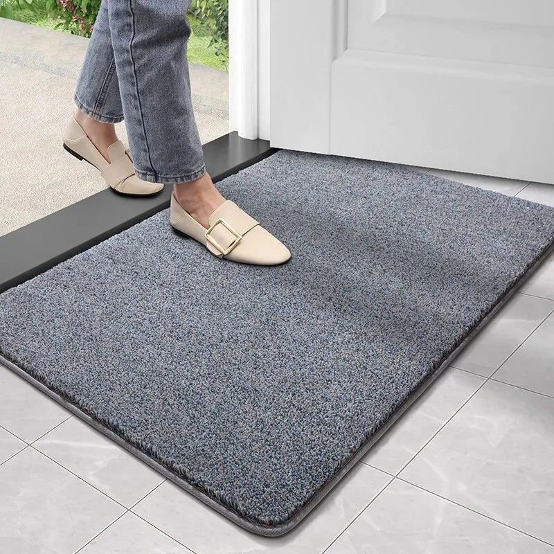 Nigikala Wear Resistant Super Absorption Front Door Mat for Shoe Scraper Corrosion Resistant floor mats Outdoor Entry door rug
