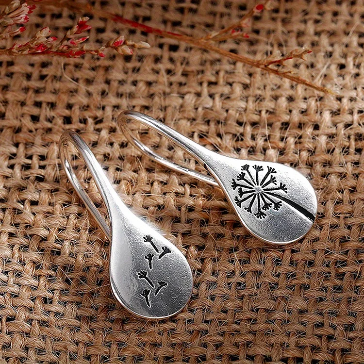Exquisite Dandelion Drop Hook Earrings Silver Plated Holiday Party Decor For Women Girls Gift 1Pair