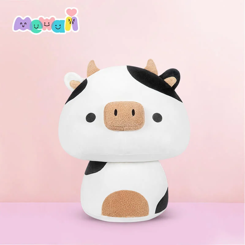 Mewaii Personalized Cute Cow Plush Pillow Squishy Toy Mushroom Family For Gift
