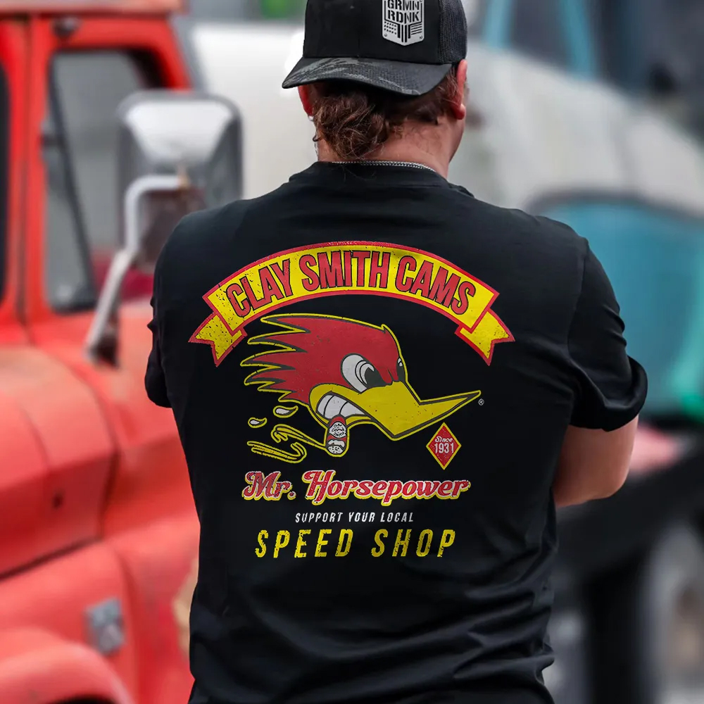 Classic Racing Graphic Cotton Tee For Car Enthusiasts