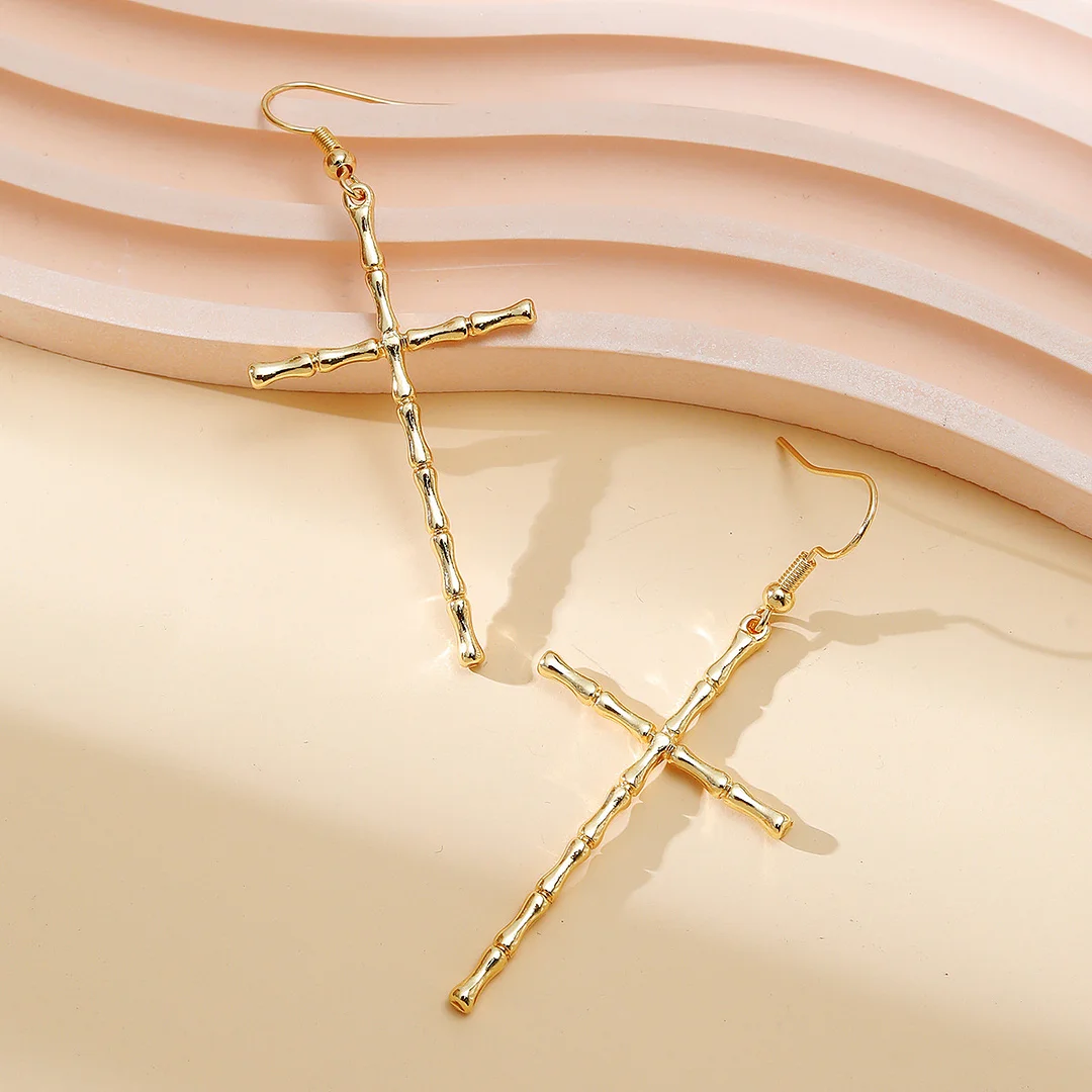 Minimalist Cross Earrings Faith Jesus Inspired Earrings