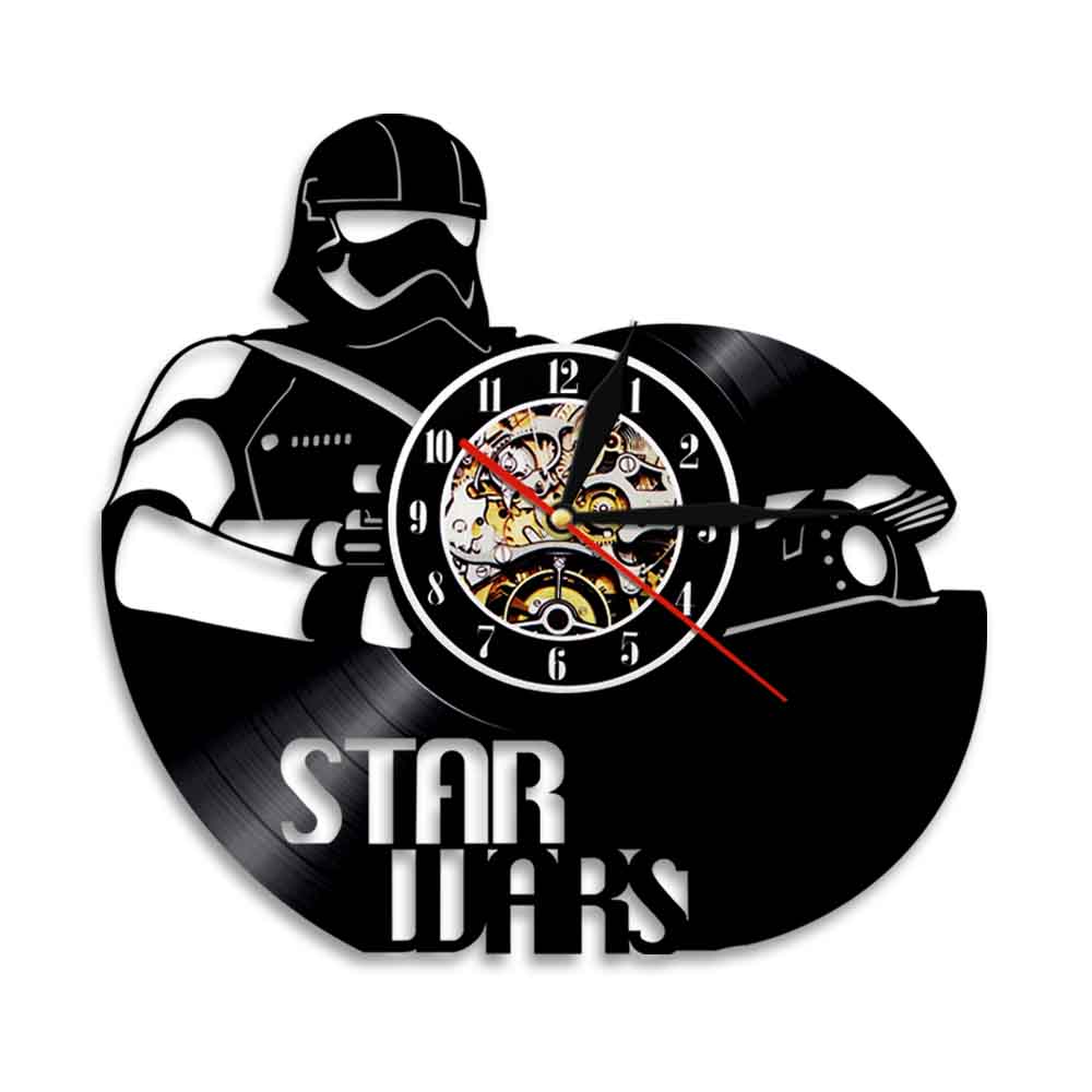 Galactic Empire Imperial White Soldier - Vinyl Record Wall Clock - Without LED, 501 Original