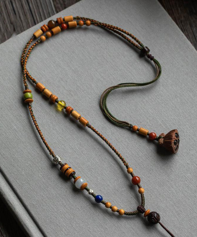 Beautiful Pendent Bead Embroidery Pullover Handcrafted Necklace