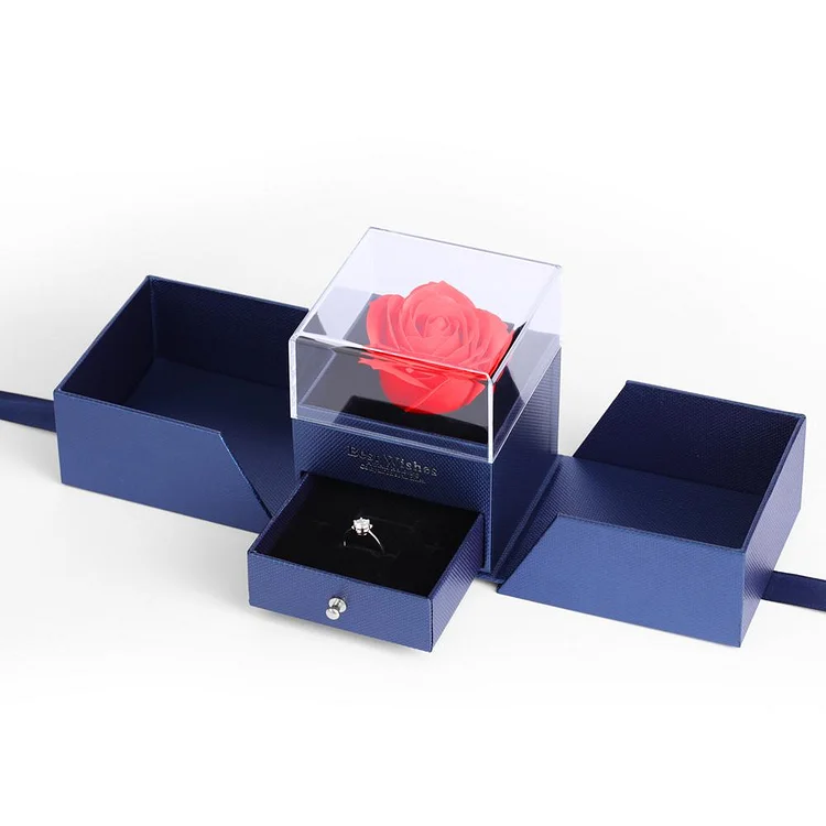 Rose Jewelry Box Flower Gift Box Pink