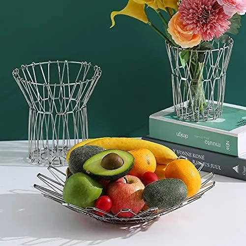 Collapsible Folding Wire Metal Basket