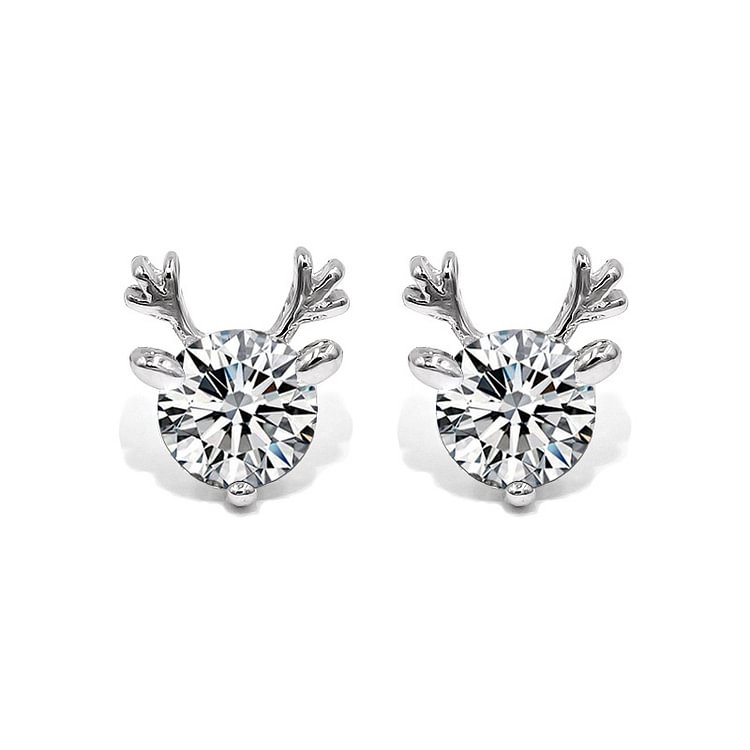 Simple Antlers Elk Christmas Earrings