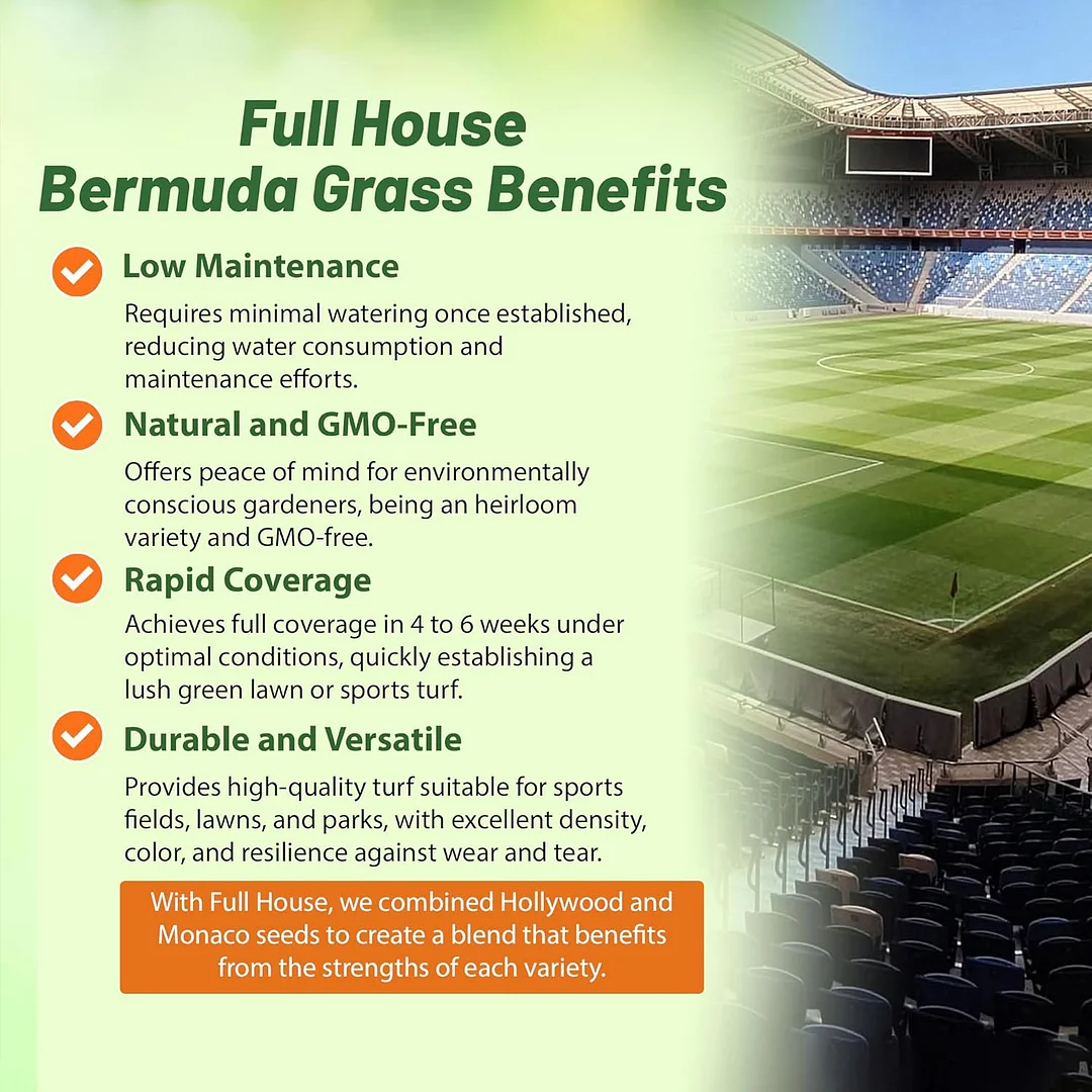 Full House Bermuda Grass Seed Blend
