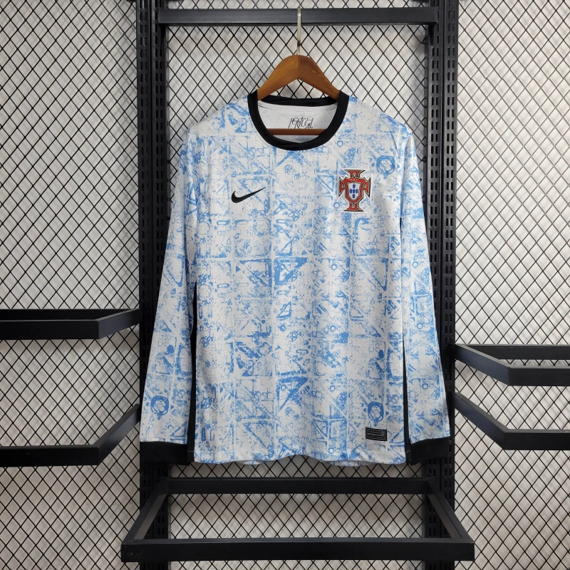 Portugal Langarm Auswärts Trikot UEFA EM 2024