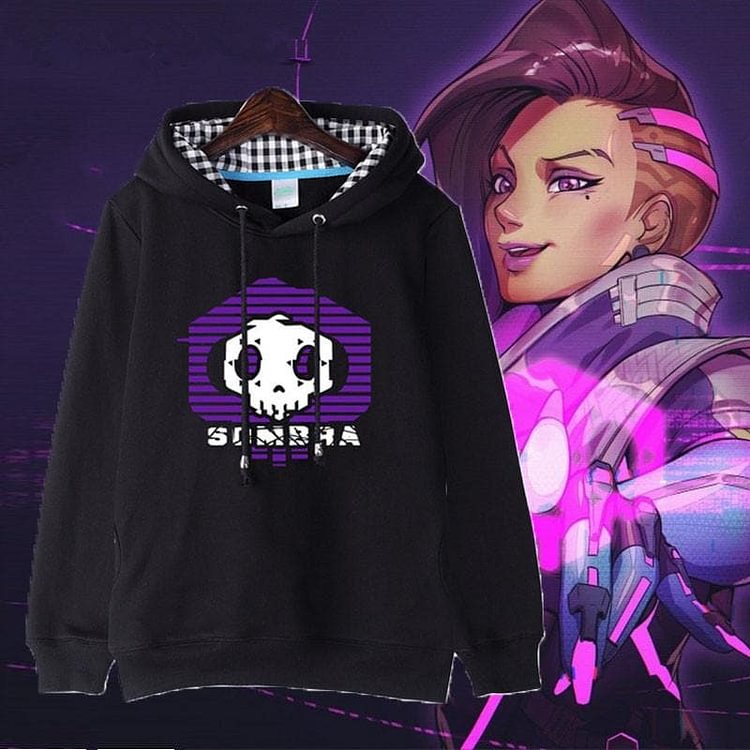 Black Overwatch Sombra Hoodie Jumper SP179292