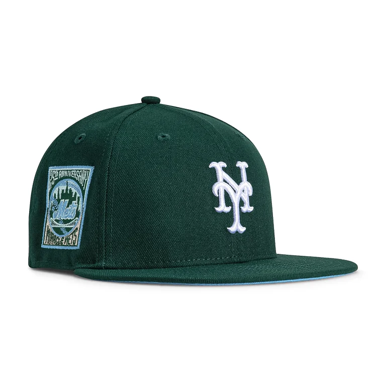 New Era 59Fifty New York Mets 25th Anniversary Patch Icy UV Hat - Green QueenFunky