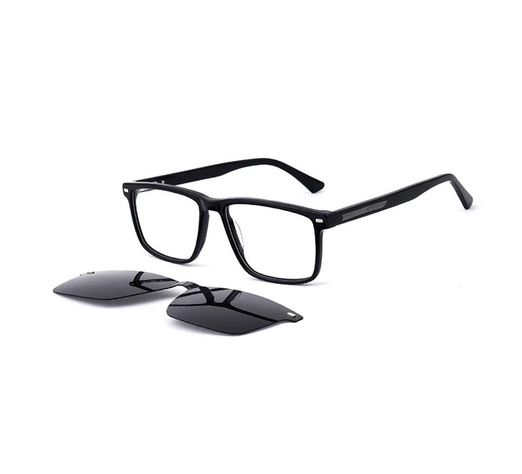 BMC1277 Wholesale lightweight optical frames with magnetic clip-on polarized sun glasses