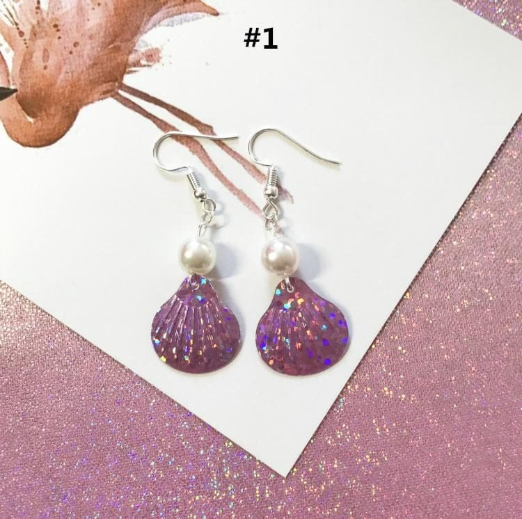 7 Colors Sweet Pearl Shell Earrings SP1812132