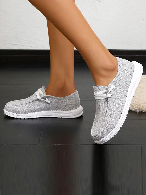 Lace-Up Low-Top Flat Shoes
