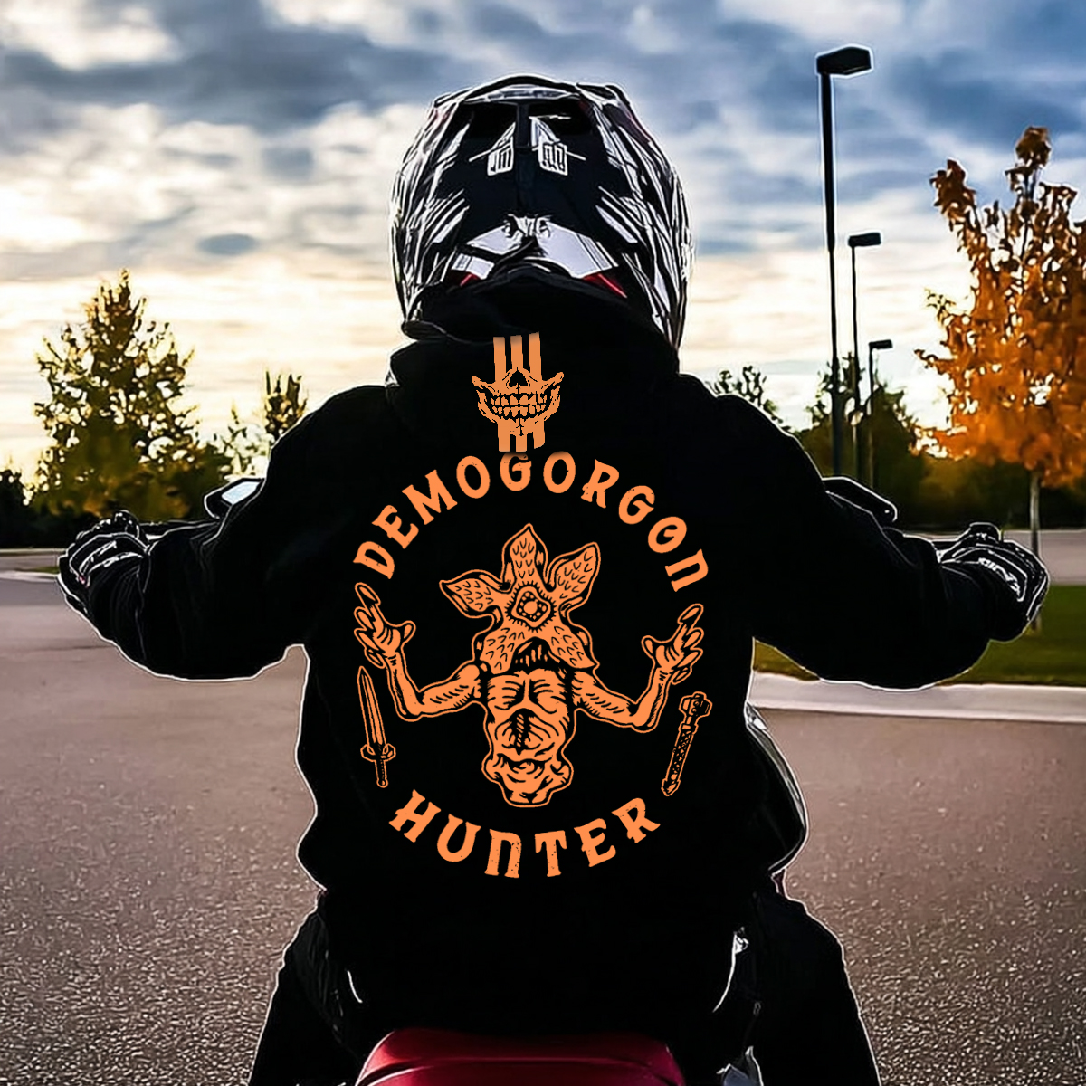 Luminous Demogorgon Hunter Graphic Casual Hoodie