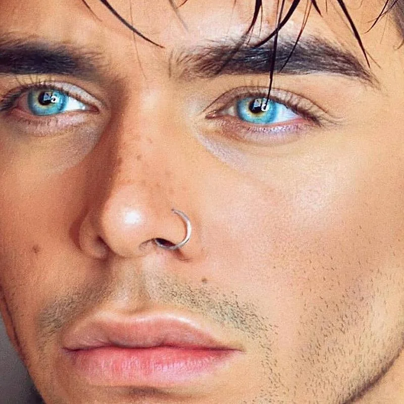 Men's green circle blue (12 months) contact lenses