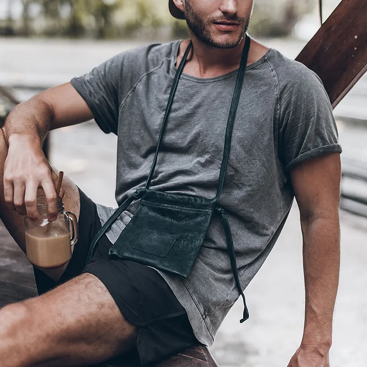 Men's Solid Color Casual Tee