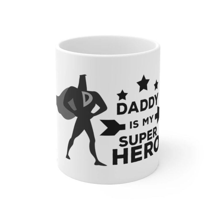 daddy is my superhero mug