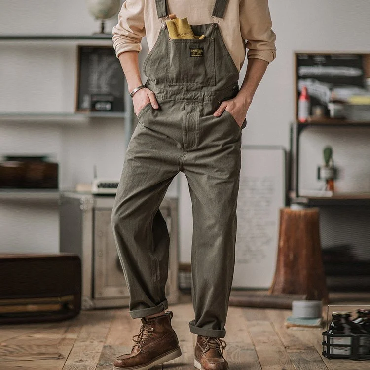 TIMSMEN Loose Washed American Vintage Cargo Overalls