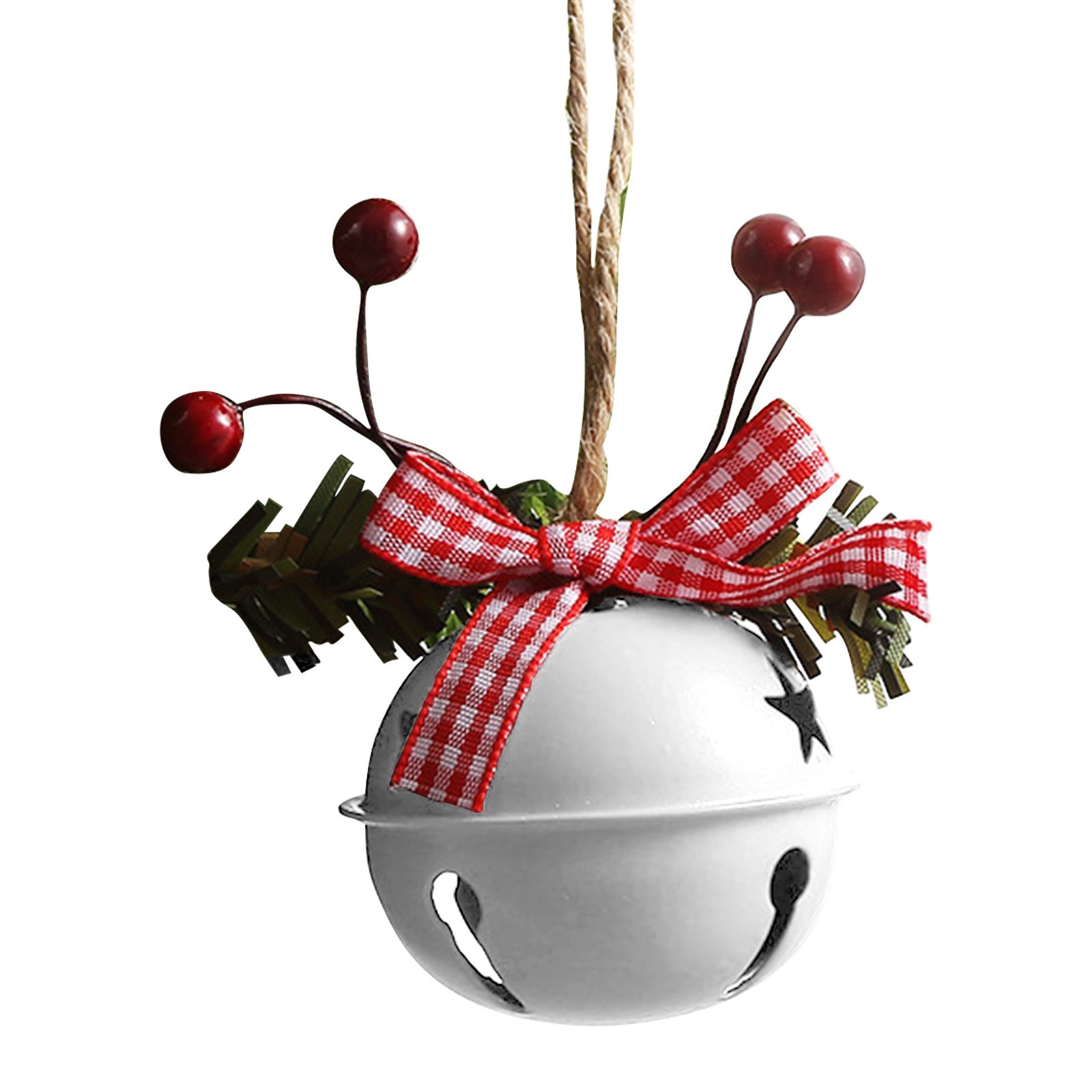 Christmas Jingle Bells Ornaments Metal Iron Bells with Holly Berry Supplies, 501 Original
Christmas Jingle Bells Ornaments Metal Iron Bells with Holly Berry Supplies, 501 Original