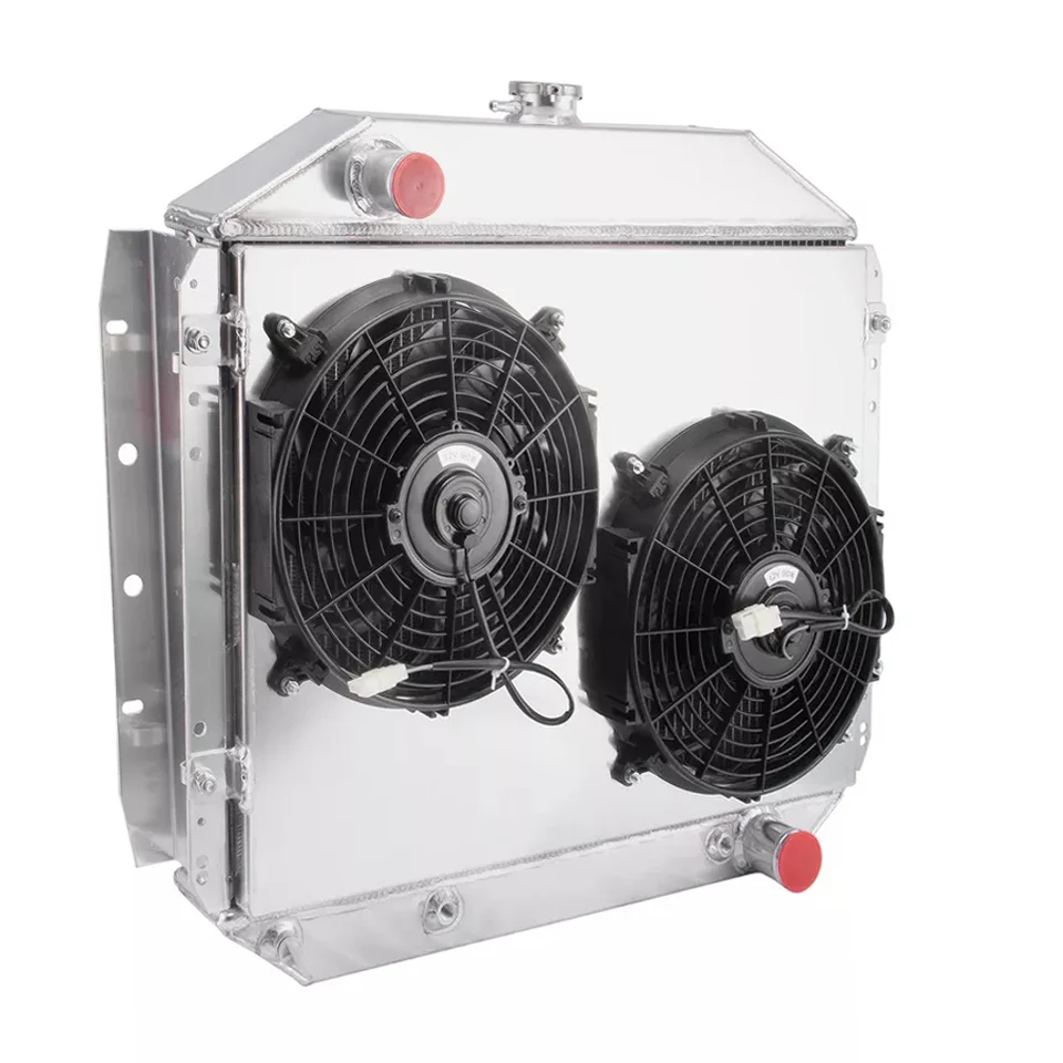 Alloyworks 3 Row Radiator+Shroud Fan For 66-79 Ford F100 F250 F350 78-79 Bronco 5.0L AT