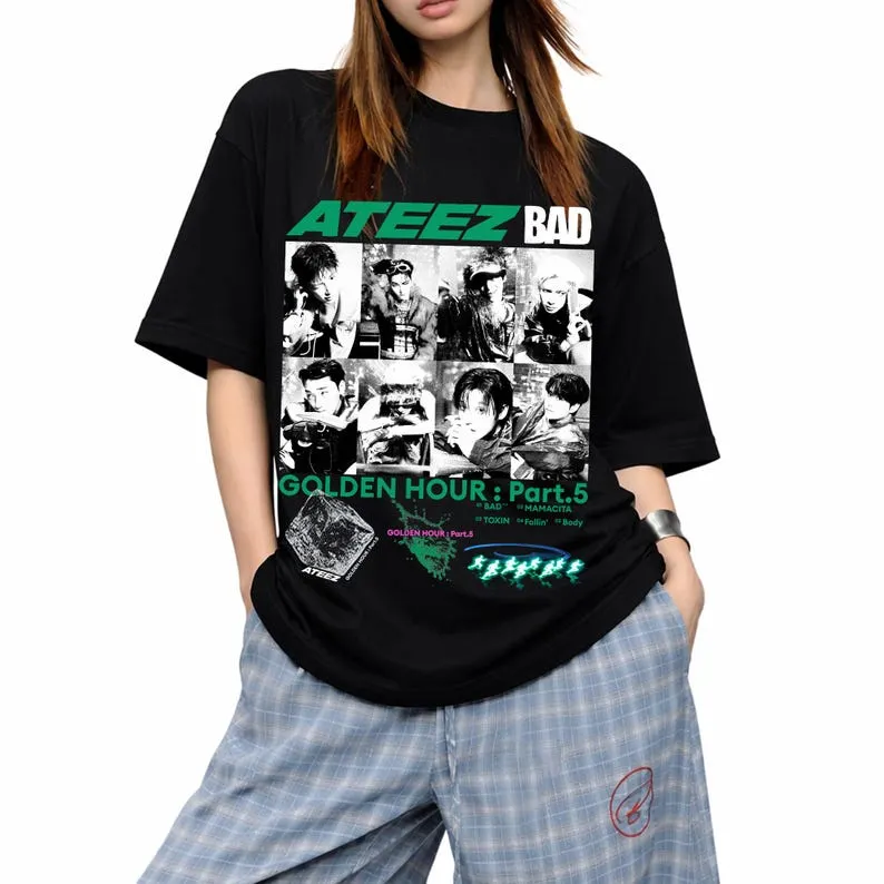 ATEEZ GOLDEN HOUR : Part.5 Title Track BAD T-shirt